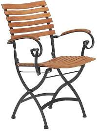 4Seasons Bellini Biergartensessel Stahl/Teak