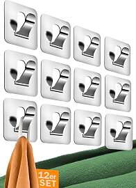 4smile Handtuchhalter ohne Bohren 12er Set -