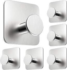 4smile Handtuchhalter Ohne Bohren, 6er Set,Silber