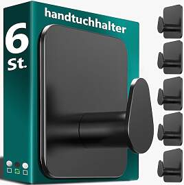 4smile Handtuchhalter ohne Bohren, schwarz -