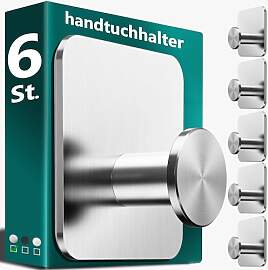 4smile Handtuchhalter ohne Bohren, Silber - 6