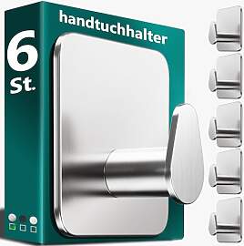 4smile Handtuchhalter ohne Bohren, Silber -