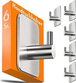 4smile Handtuchhalter ohne Bohren, Silber -