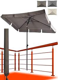 4smile Sonnenschirm Balkon in Taupe - Sonnenschirm 