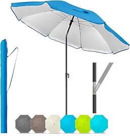 4smile Sonnenschirm Strand 180 cm in Blau -