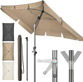 4smile SunnyShade Sonnenschirm Balkon mit Kurbel