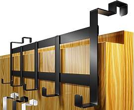 4smile Türgarderobe zum Einhängen, schwarz -