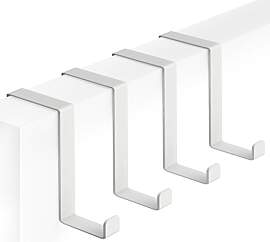 4smile Türhaken 4 Stück weiß – Türgarderobe