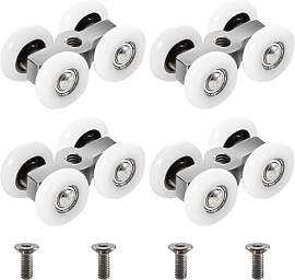 4 Stück Ø 20mm Duschtürrollen,