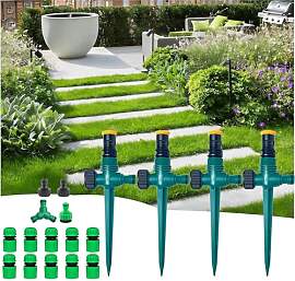 4 Stück 360° Drehbarer Gartensprenger,