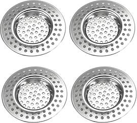 4 Stück Abflusssieb Edelstahl, Löcher