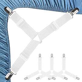 4 Stück Bettlakenspanner,Verstellbare