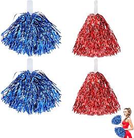 4 Stück Cheerleader Pompons, Pompoms