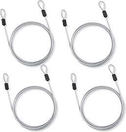 4 Stück Drahtseil Sicherheitskabelschloss