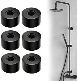 4 Stück Duscharmatur Rosette Schwarz Rosetten