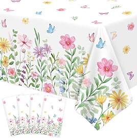 4 Stück Frühlingsblumen Tischtuch Blume