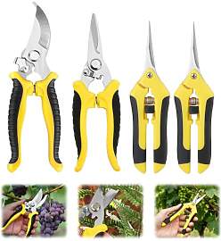 4 Stück Gartenschere, Edelstahl Blumenschere,