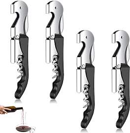 4 Stück Kellnermesser Profi, Korkenzieher Wein,