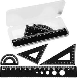 4 Stück Lineal Set aus Aluminiumlegierung