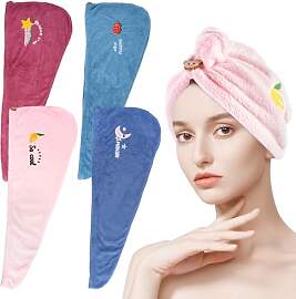 4 Stück Mikrofaser Handtuch Haare