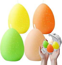 4 Stück osterkerzen eiform, osterdeko modern