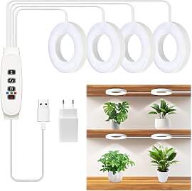 4 Stück Pflanzenlampe LED Vollspektrum mit