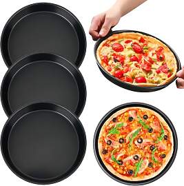 4 Stück Pizzablech, Ø 20CM pizza backblech Rund, 