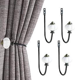 4 Stück Raffhalter für Vorhänge Wand,