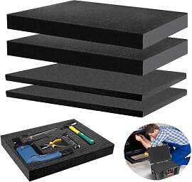 4 Stück Rasterschaumstoff Würfelschaum, (2