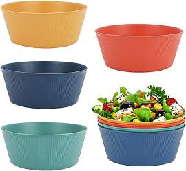 4 Stück Schalen Set Plastik Schüssel Mehrfarbig