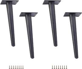 4 Stück Schräge Kegel Tischbeine 40 cm - Stahl
