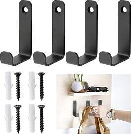 4 Stück Schwarz kleiderhaken