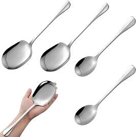 4 Stück Servierlöffel Groß Göffel