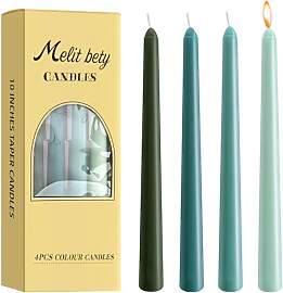 4 Stück Stabkerzen, Spitzkerzen Höhe 25 x 2,5