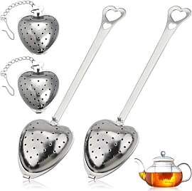 4 Stück Teesieb Herz, Tea Infuser Mit Heart