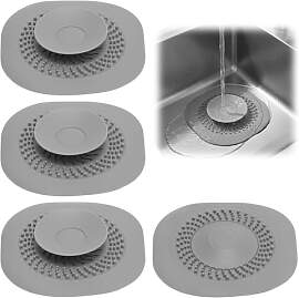 4 Stück Universal Abflussstopfen Silikon -