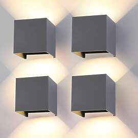 4 Stück Wandleuchte Aussen Innen LED G9