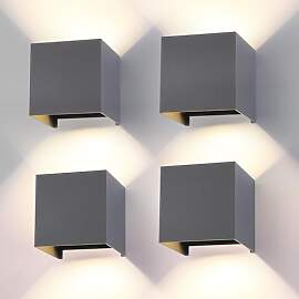 4 Stück Wandleuchte Aussen Innen LED G9