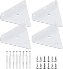 4 Stück Weiße Schwebende Regalhalterungen,