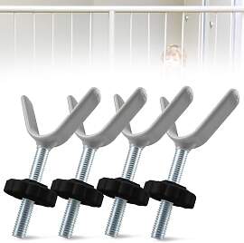 4 Stück Y Spindel für Treppenschutzgitter,