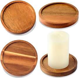 4 Stücke Kerzentellerl Kerzenständer