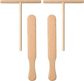 4-Teiliges Crepes Verteiler Set Aus Buchenholz, 2x 