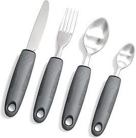 4 Teiliges Easy Grip Besteck, Senioren Besteck
