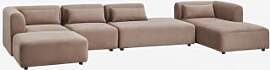 4-teiliges Modulares Chaiselongue-sofa Auf Der