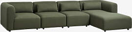 4-teiliges Modulares Chaiselongue-sofa Fogler