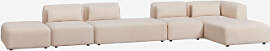 4-teiliges Modulares Chaiselongue-sofa In Der