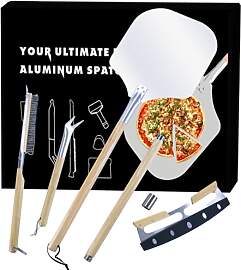 4tlg Pizzaofen Zubehör Set,12 Zoll Pizzaschieber, 