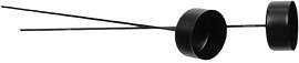 4tlg Set Stecker Teelichthalter schwarz 20cm
