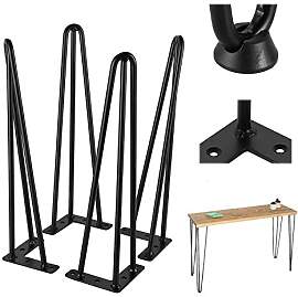 4x41cm Haarnadel Tischbeine mit Dreifachstab -