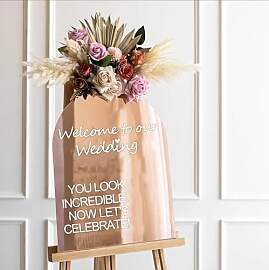 4 x Hochzeitsaufkleber "Welcome to Our Love